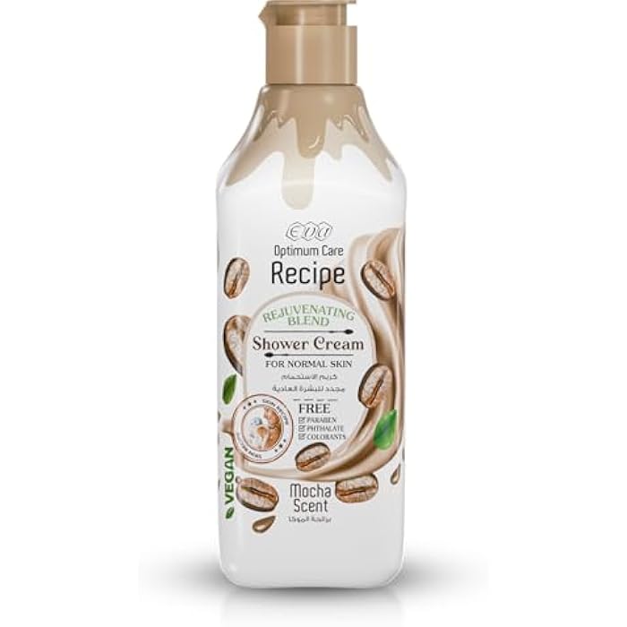 Eva Optimum Care Recipe Rejuvenating Blend Shower Cream For Normal Skin - Mocha Scent 370 Ml